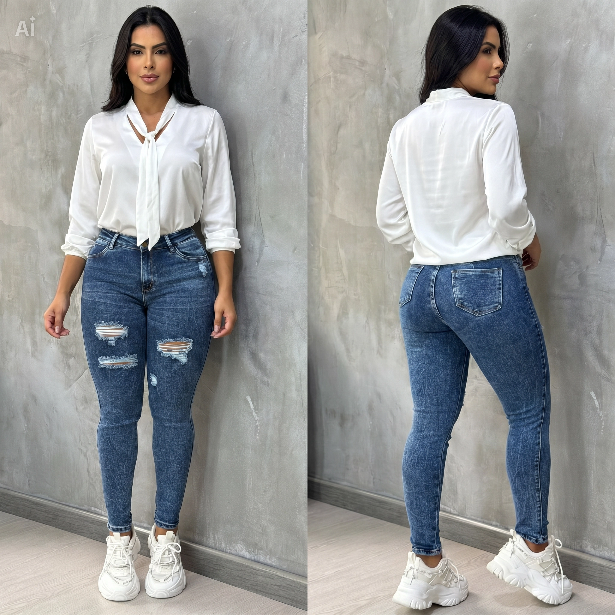 JEANS SKINNY DE DAMA LEVANTACOLA