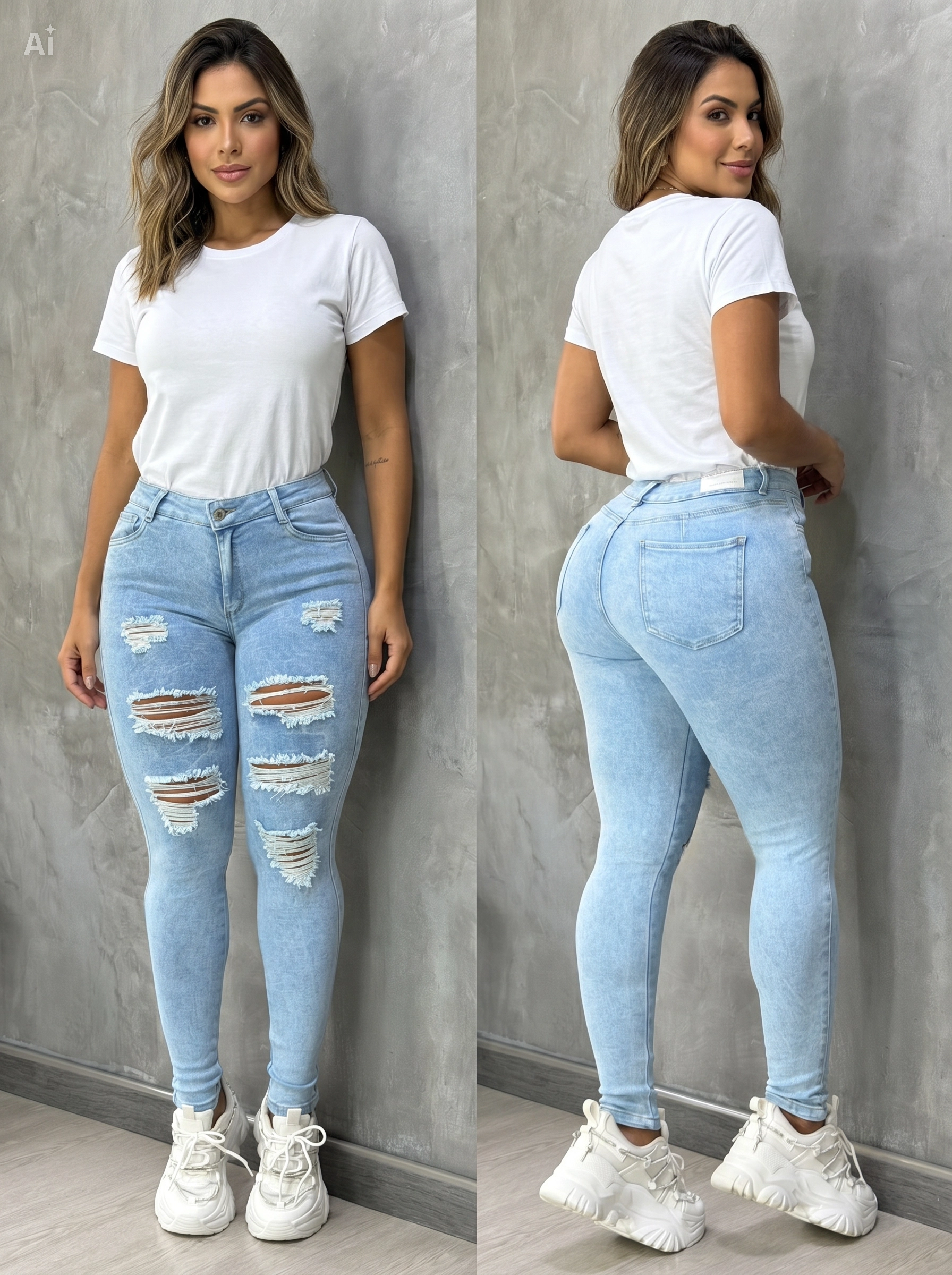 JEANS SKINNY DE DAMA LEVANTACOLA