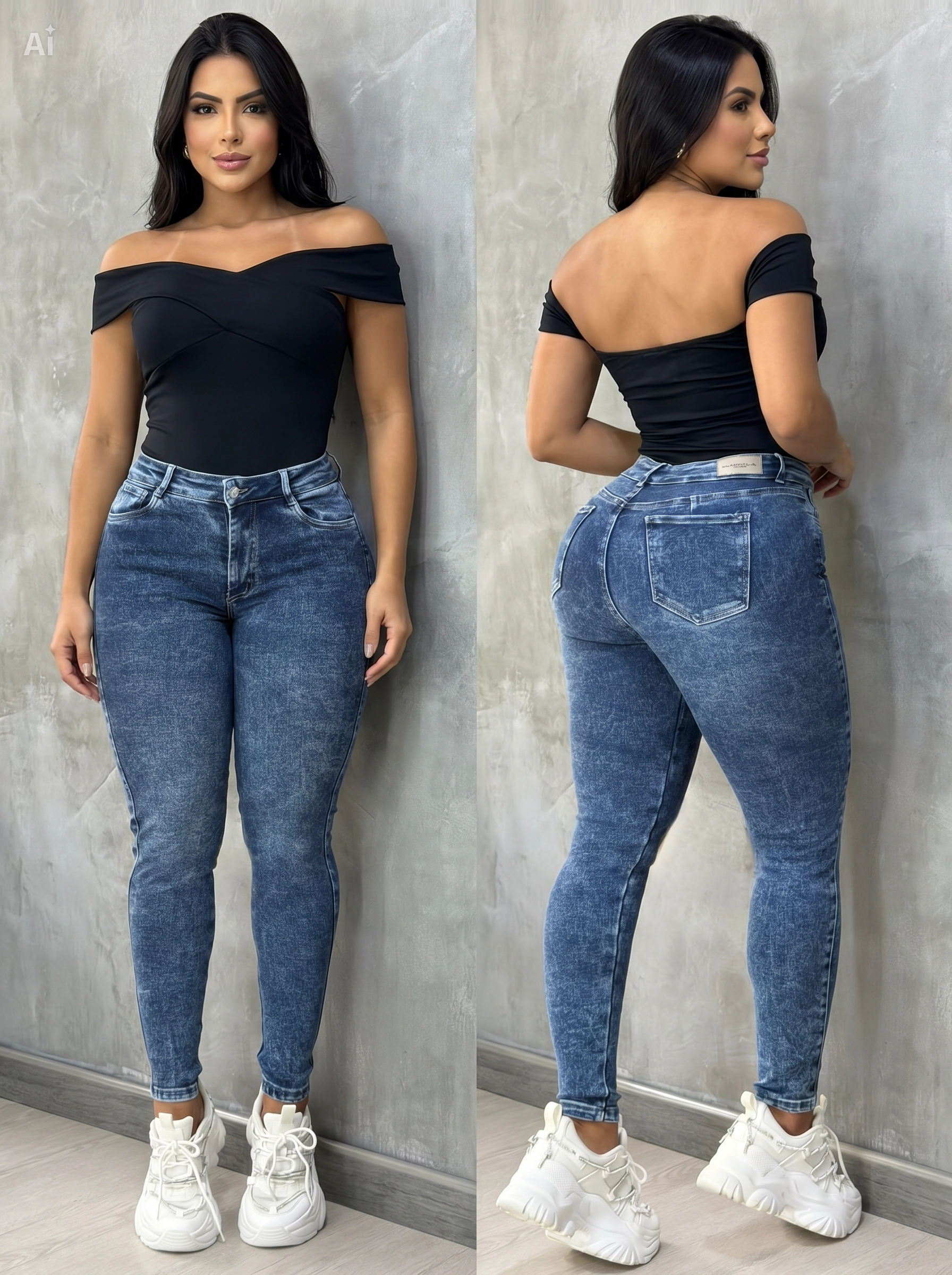 JEANS SKINNY DE DAMA LEVANTACOLA