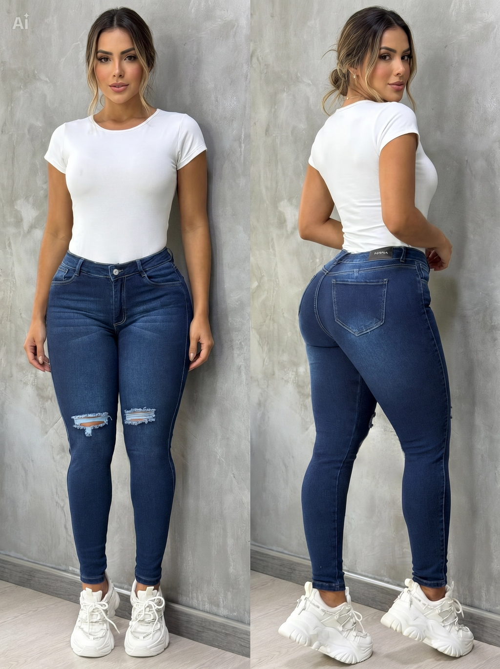 JEANS SKINNY DE DAMA LEVANTACOLA