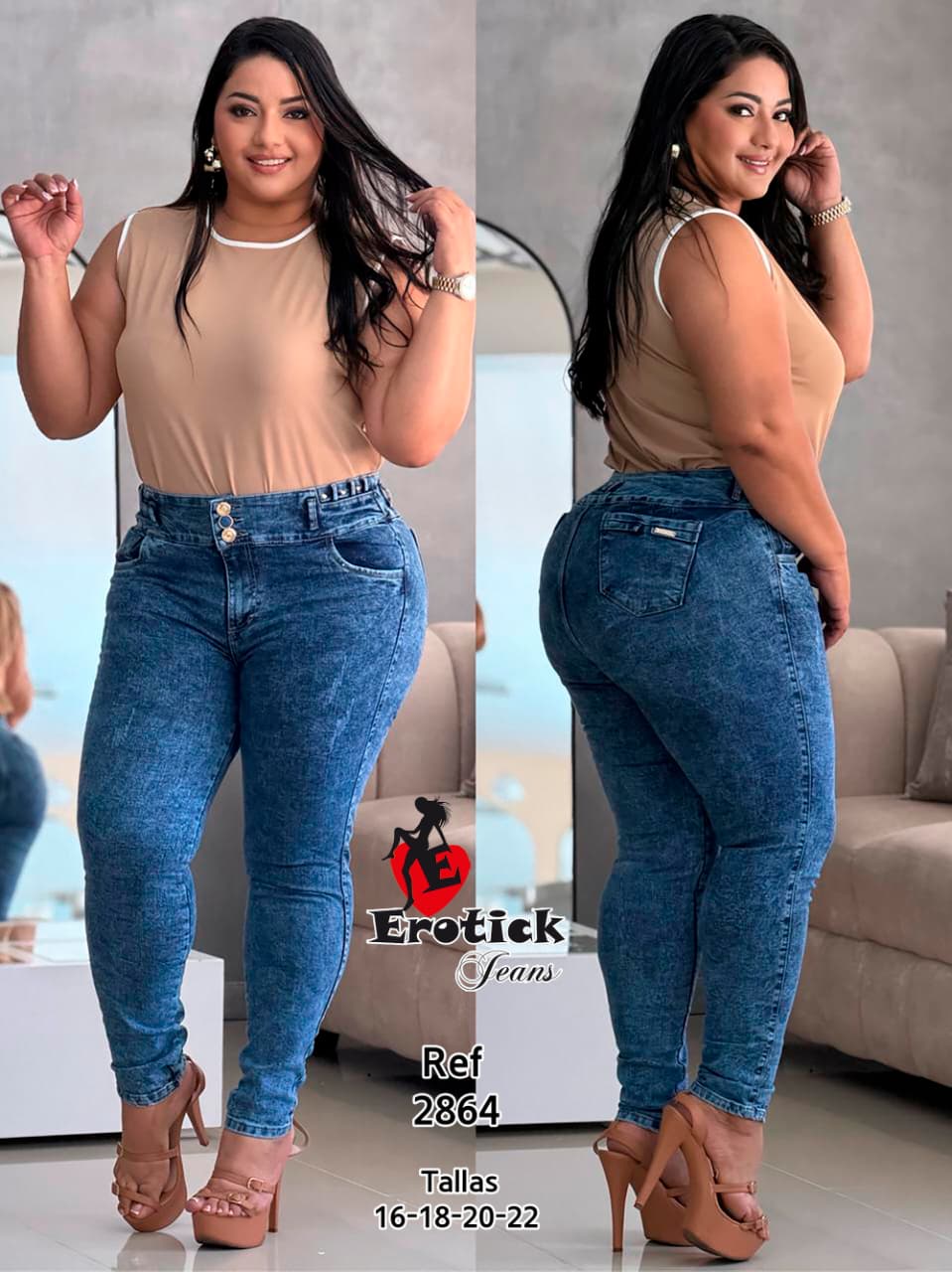JEANS DE DAMA TALLA GRANDE