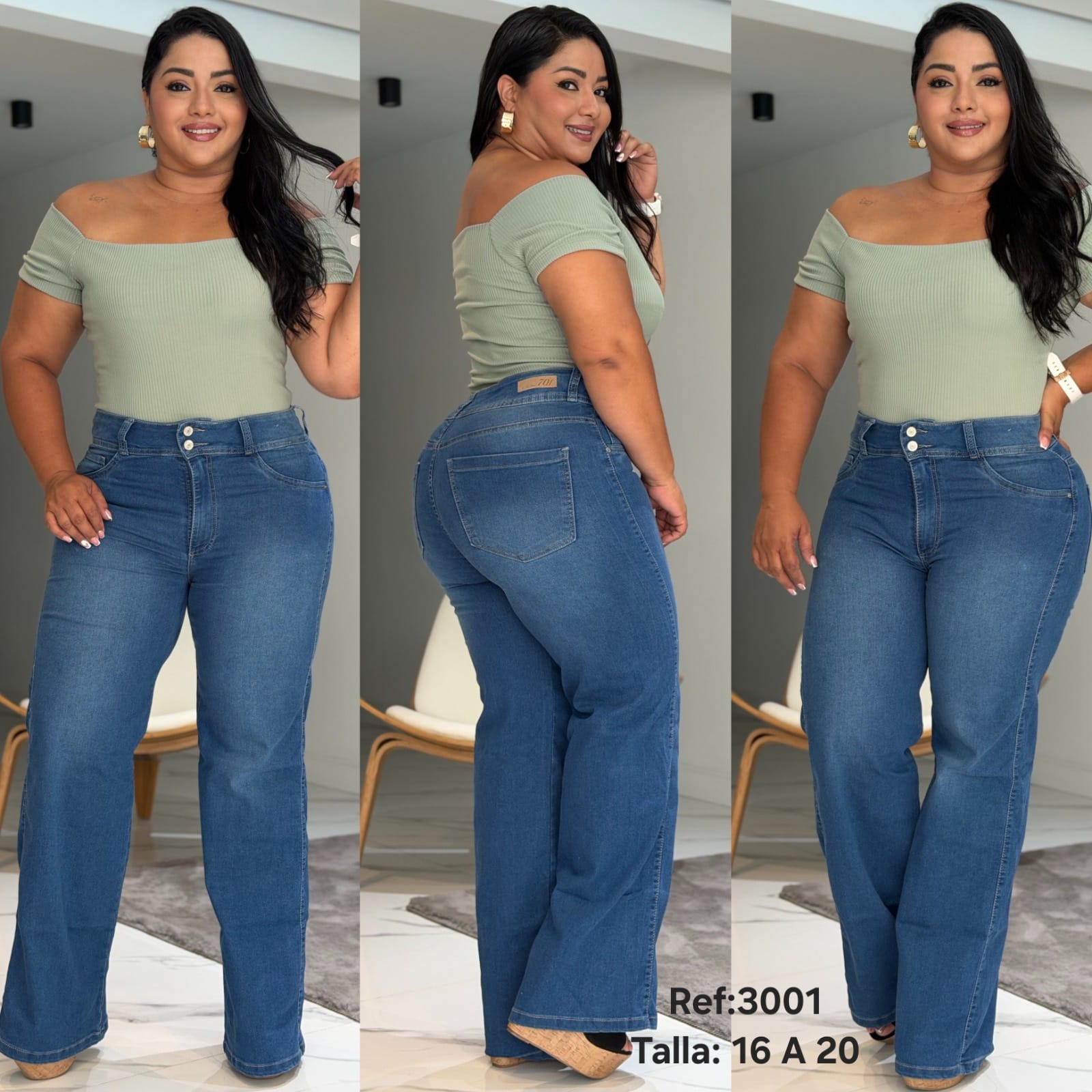 JEANS DE DAMA TALLA GRANDE