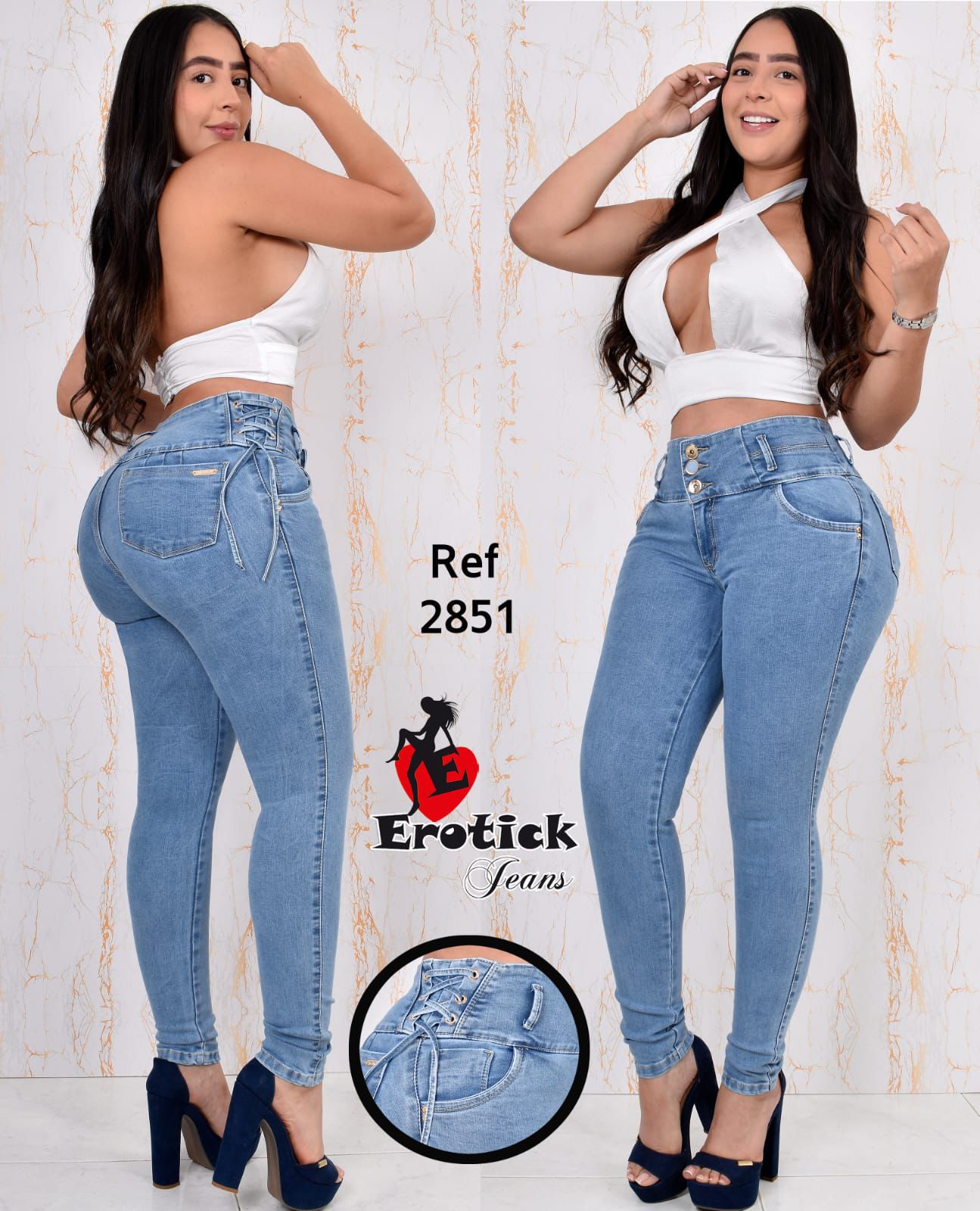 JEANS DE DAMA TIRO ALTO LEVANATCOLA