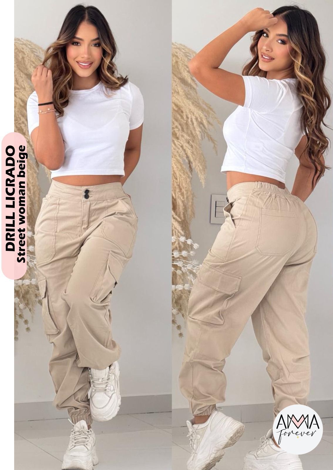 JEANS DE DAMA CARGO LEVANTACOLA