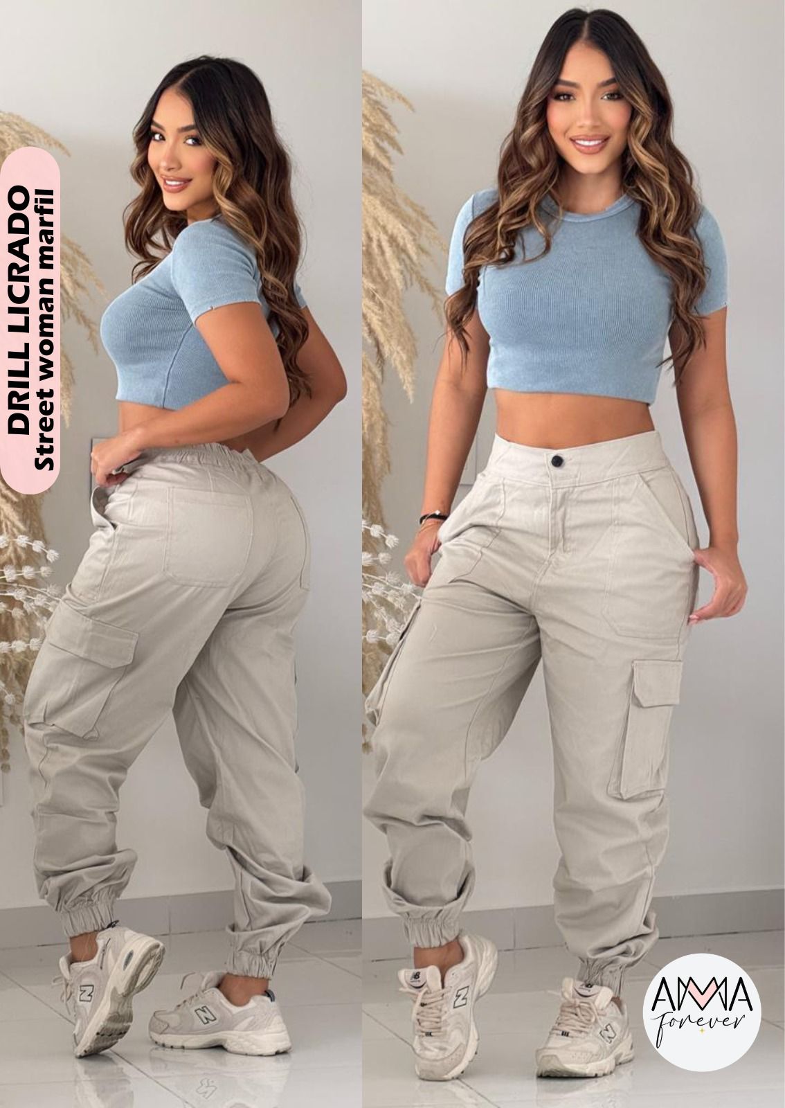 JEANS DE DAMA CARGO LEVANTACOLA