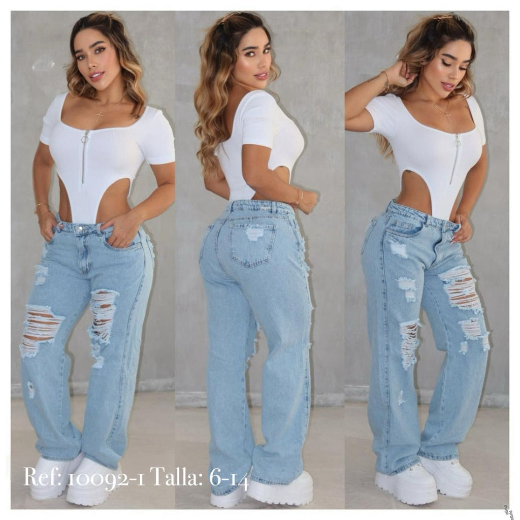 JEANS BOYFRIEND DE DAMA LEVANTACOLA
