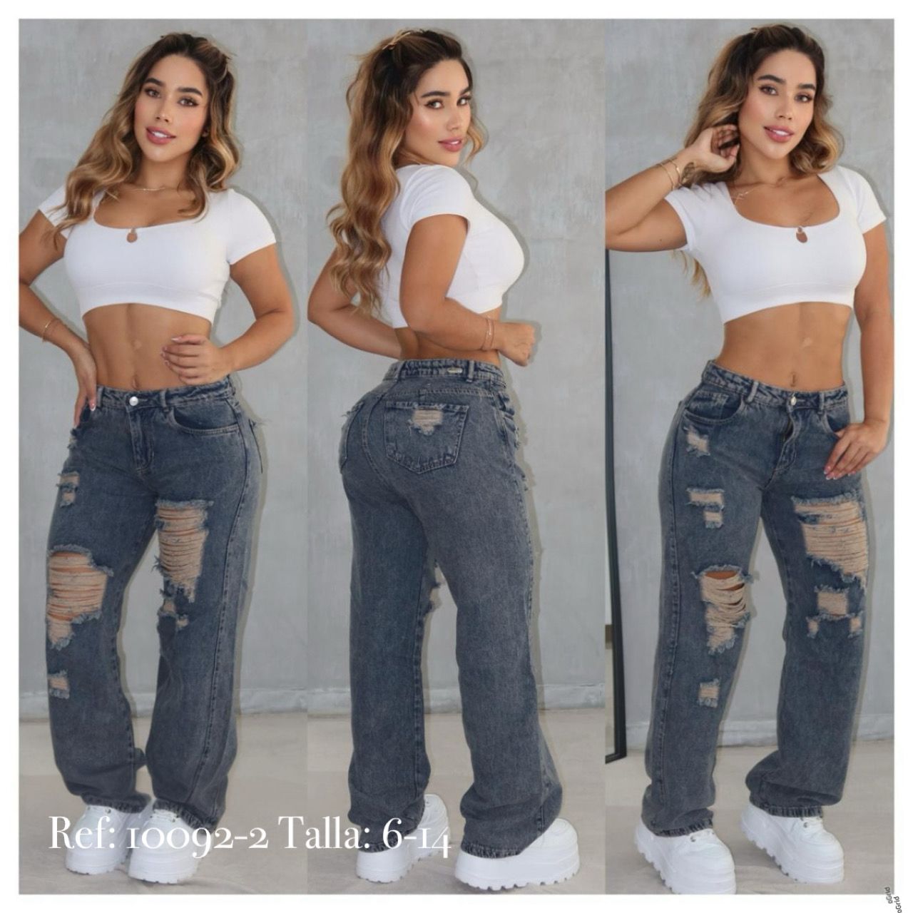 JEANS BOYFRIEND DE DAMA LEVANTACOLA