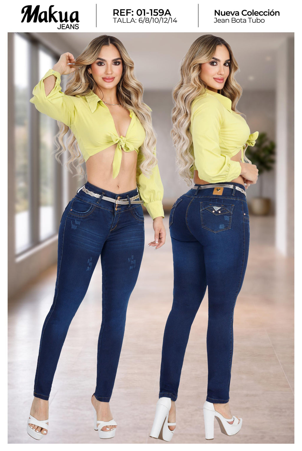 JEANS DE DAMA MAKUA DE DAMA LEVANTACOLA