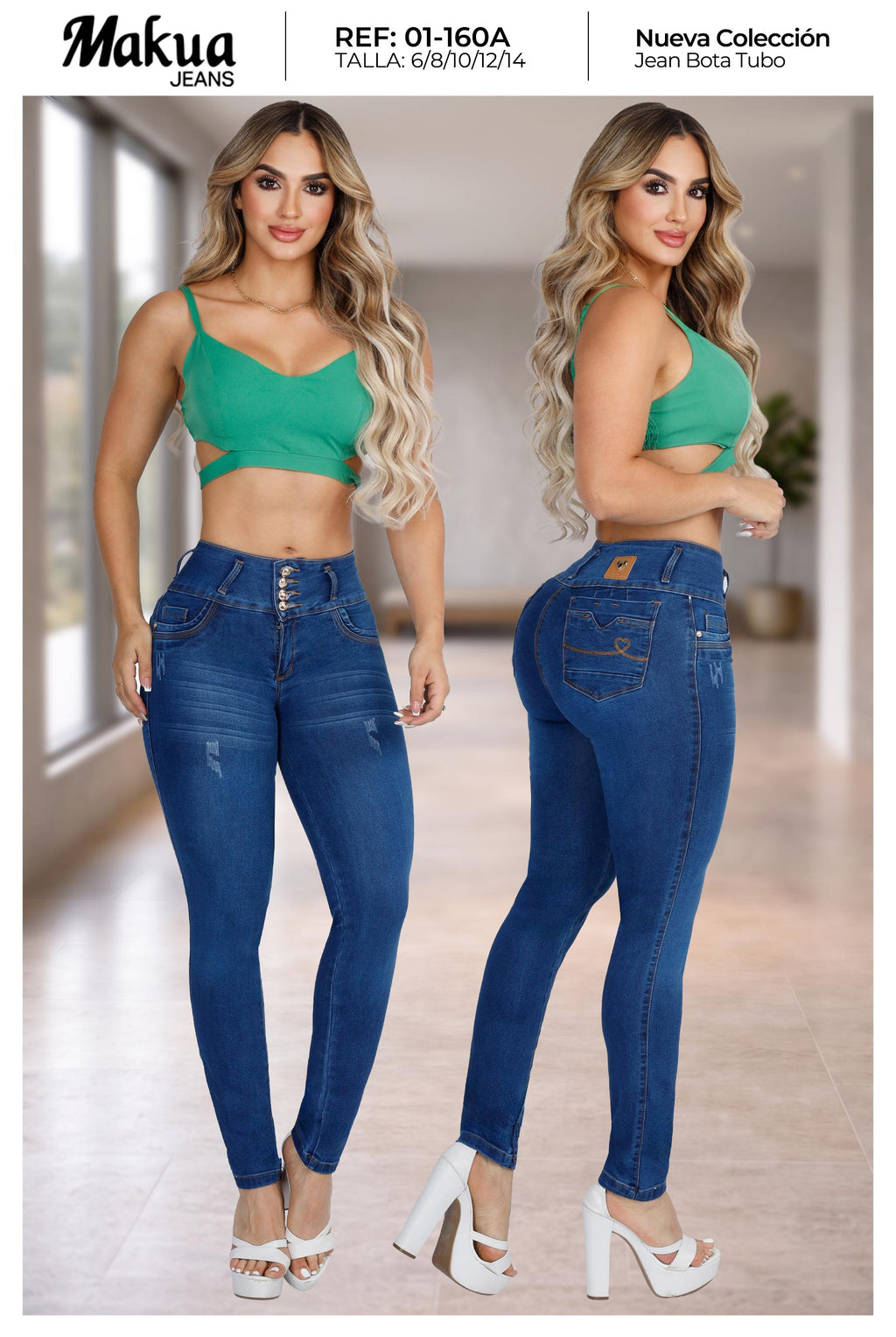 JEANS DE DAMA MAKUA DE DAMA LEVANTACOLA