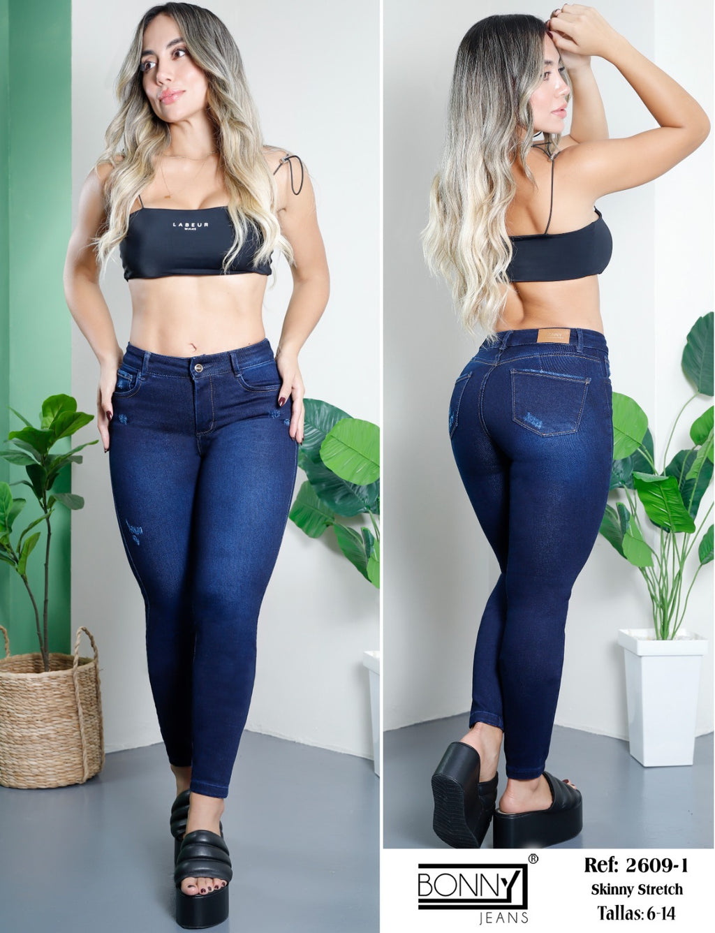 JEANS SKINNY DE DAMA BONNY LEVANTACOLA